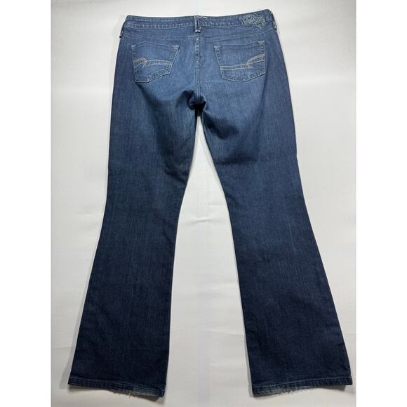 American Eagle Women's True Boot Blue Denim Jeans - Size 14 (35x32) - Picture 2 of 6